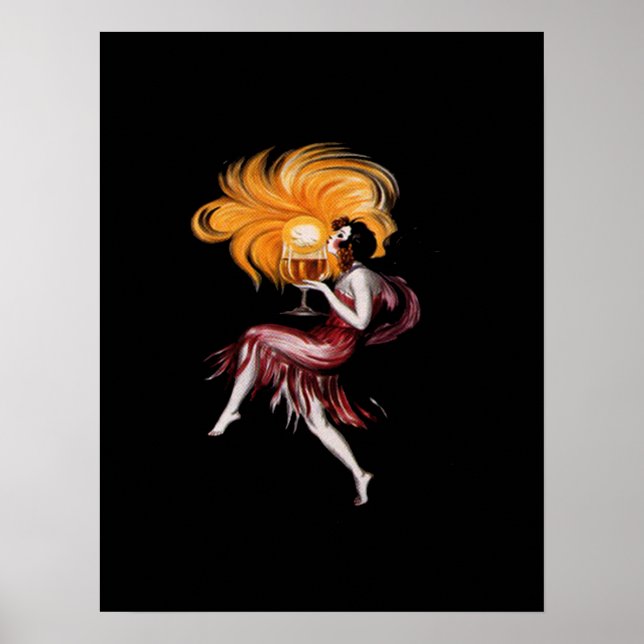 Art Deco Girl Vintage affisch (Framsidan)