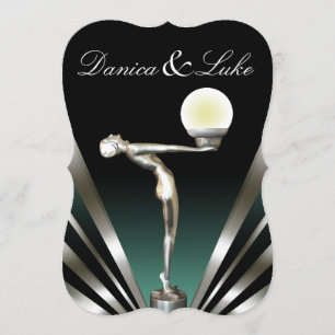 Art Deco Glam Nouveau Bröllop Prov Inbjudningar