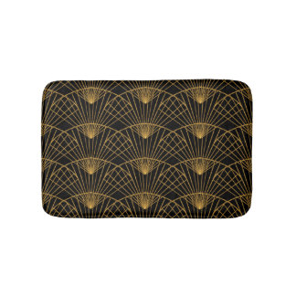 Art Deco Glamor: Golden Fläkt. Badrumsmatta
