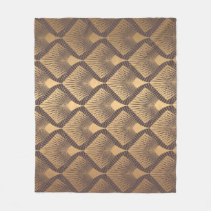 Art Deco Glamor: Golden Scales. Fleecefilt