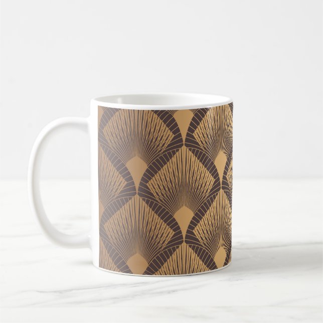Art Deco Glamor: Golden Scales. Kaffemugg (Vänster)