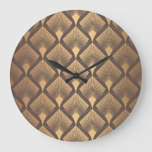 Art Deco Glamor: Golden Scales. Stor Klocka