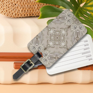 Art Deco Glamous Vintage Mode Grått Beige Bagagebricka