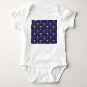 Art Deco golden blommigt: elegant. T Shirt
