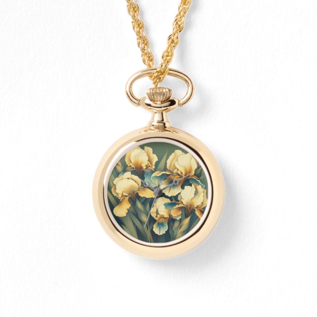 Art Deco Golden Iris eWatch Ur Armbandsur (Framsida)