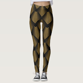Art Deco: Golden Squares, Corner Tapet. Leggings