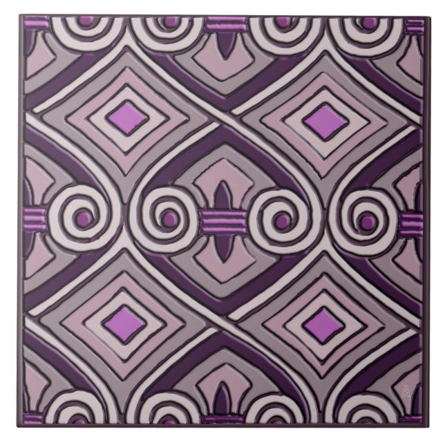 Art déco gör keramiska Persien #8 (belägga med Kakelplatta (Framsidan)