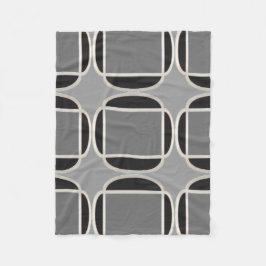 Art Deco gör Marocko i Black och Grått Fleecefilt