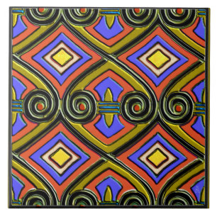 Art déco gör Persien (ljus Mång--Färg) Kakelplatta