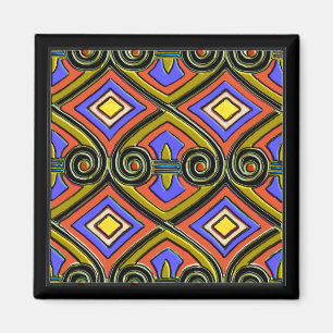 Art déco gör Persien (ljus Mång--Färg) Magnet