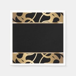 Art Deco Gräns Guld Pappersservett