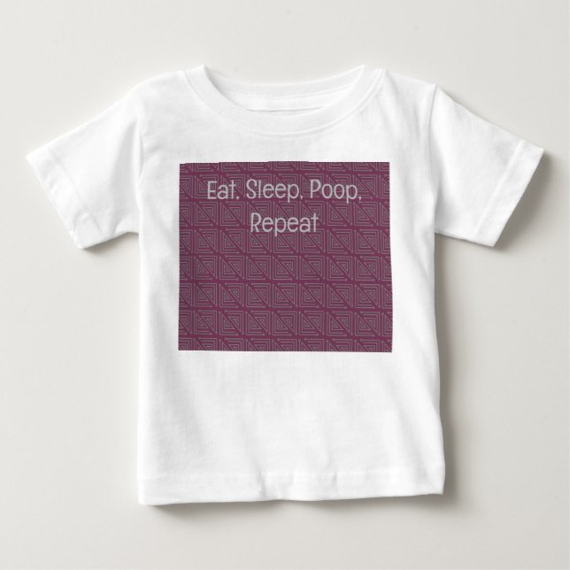 Art Deco Grått Mazes Baby T-Shirt (Framsida)