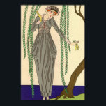 Art Deco Grått Taffeta Gown Illustration Poster<br><div class="desc">Art Deco stil Illustration av George Barbier om en ung kvinna som bär Grått Taffeta Gown bredvid en vig träd. George Barbier 1882-1932 var en av 1900-talets underbara illustratörer för Fransken i tidigt. Han är välkänd för sina kommissioner att utforma teater och balettstumpar, att illustrera bokar och att ta fram...</div>
