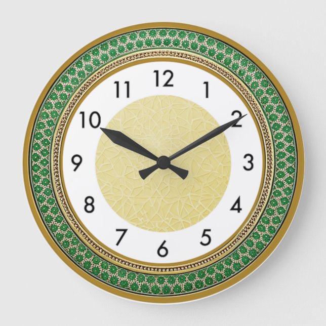 Art Deco Green Stor Klocka (Framsida)