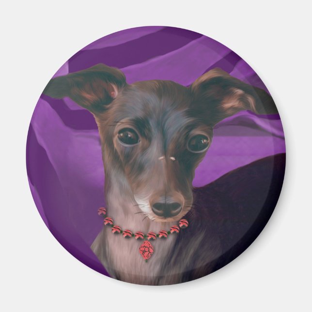 Art Deco Greyhound-kylskåp, magnet (Framsidan)