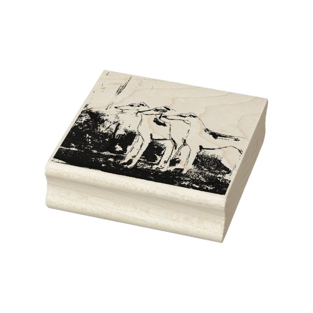 Art Deco Greyhounds Stämpel (Stämpel)