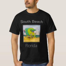 Art Deco Grönt Lifeguard Torn South Beach T Shirt