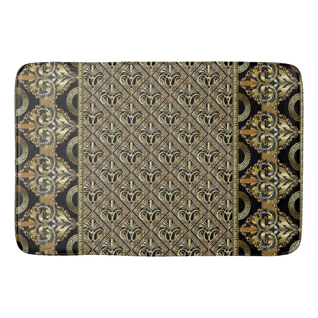 Art Deco Guld Badrumsmattor (Framsidan)