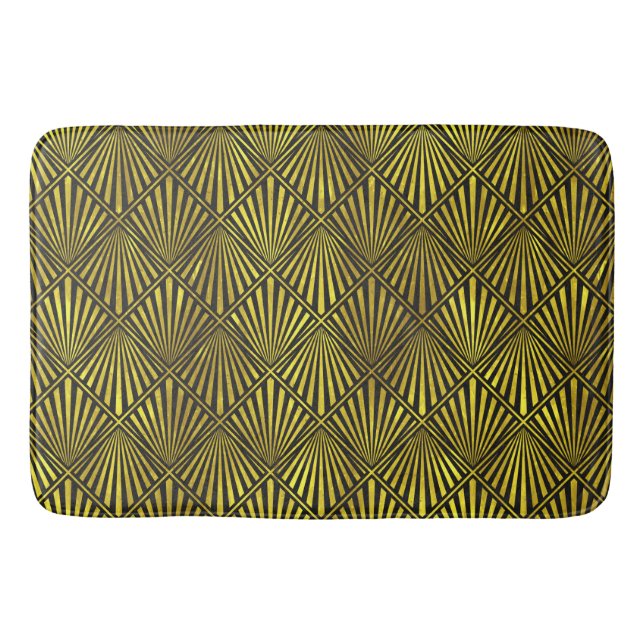 Art Deco Guld Bath Mat Badrumsmatta (Framsidan)