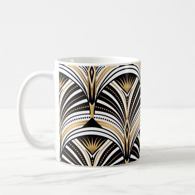 Art Deco Guld Black Elegance: Ungdom för Europa Kaffemugg (Vänster)