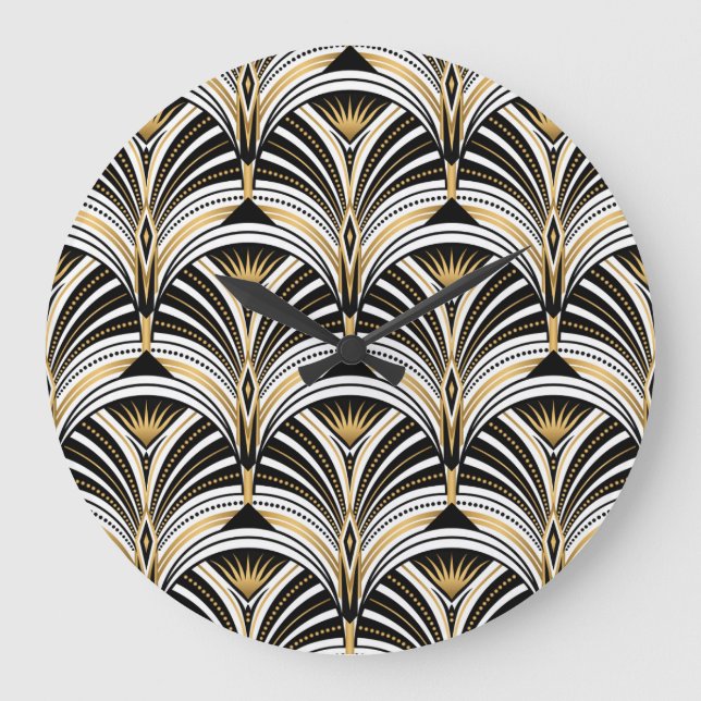 Art Deco Guld Black Elegance: Ungdom för Europa Stor Klocka (Framsida)