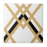 Art Deco Guld Black Seamless Geometric White Kakelplatta<br><div class="desc">Krisp art deco stil guld och svart geometrisk detaljplåt för dekorativ keramik med vit bakgrund. Observera att guld är ett platt gult av senap färg och inte ett egentligt guld färg. Krisp och ursprunglig utformning, perfekt för modern eller konsthändelse vintage stil insida, detta är en sömlös mönster-design, så när plattorna...</div>
