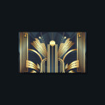 Art Deco Guld Canvastryck<br><div class="desc">Ett konsthandlings-Kanvastryck i blått och Guld</div>