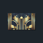 Art Deco Guld Canvastryck<br><div class="desc">Ett konsthandlings-Kanvastryck i blått och Guld</div>
