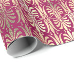Art Deco Guld Champaigne Rosa Peony Raspberry Presentpapper<br><div class="desc">FlorenceK klassisk chic wrap florenceK-design</div>