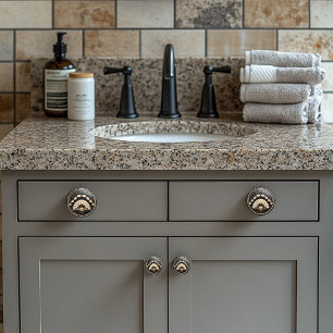 Art Deco Guld Egyptian Fläkt Shiny Black Knopp