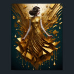 Art Deco guld flicka Poster<br><div class="desc">Underbar poster utformning. Du kommer att kärlek det som andra. Du kan fritt använda den här designen för andra produkter som du gillar eller anpassa och lägga till texten. Följ mig för mer. Tack. Ha en trevlig dag.</div>