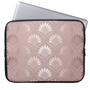 Art Deco: Guld Lattice Elegance. Laptop Fodral