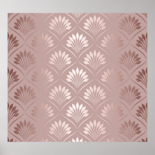 Art Deco: Guld Lattice Elegance. Poster