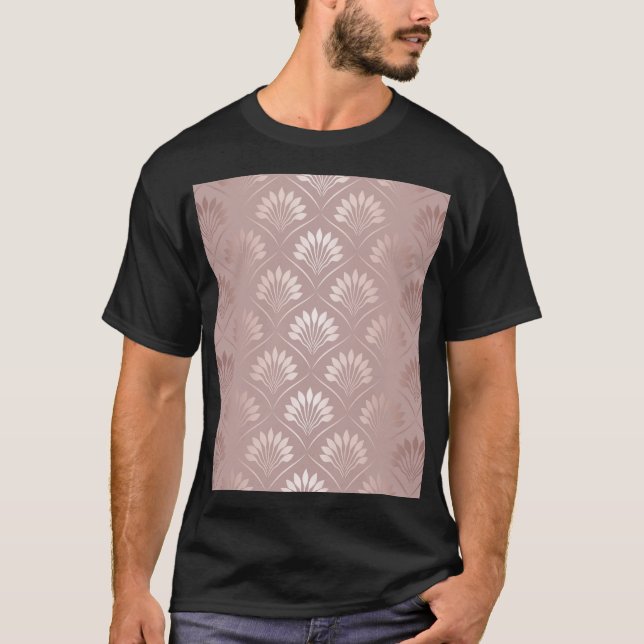 Art Deco: Guld Lattice Elegance. T Shirt (Framsida)
