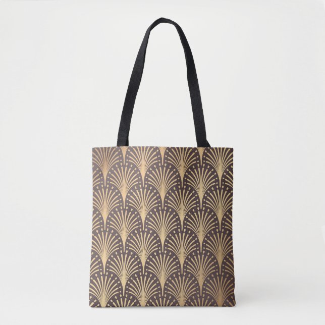 Art Deco Guld: Minimalistiskt geometriskt lyx Tygkasse (Framsida)