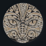 Art deco guld och svart egyptisk stil-katt stor klocka<br><div class="desc">Art deco cat ansikte som gjorts i en elegant juvelemblem stil i färg i guld,  silver och svart. För alla kattälskare. En dekorativ,  vintage-,  egyptisk stil-kattdesign</div>