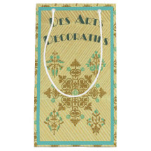 Art deco guld och teal Fransk dekorativ konst