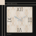 Art Deco Guld Pastel-Mörken Brun väggklocka för sv<br><div class="desc">Elegant Art Deco Guld med Mörk Brun romersk siffra och Trimning. Underbar för infartshallar,  matsalar,  bostadsområden och annat. Finns i olika färg.</div>