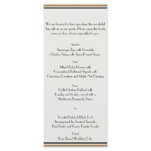 Art Deco Guld Posh Bröllop Menu