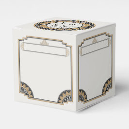 Art Deco Guld Posh Wedor Favor Box Presentaskar