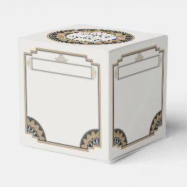 Art Deco Guld Posh Wedor Favor Box Presentaskar