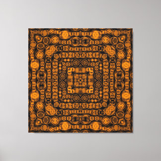 Art Deco Guld Retro Squares Abstrakt Art Canvastryck