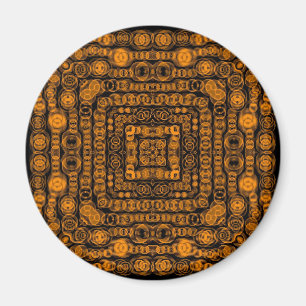 Art Deco Guld Retro Squares Abstrakt Art Magnet