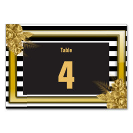 Art Deco Guld Ro, Rand Bröllop Bord utan kort