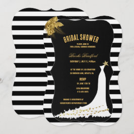 Art Deco Guld Ro, Rand Möhippa Card Inbjudningar