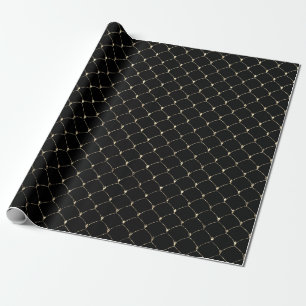 Art Deco Guld Sepia Faux Black Net Elegant Presentpapper