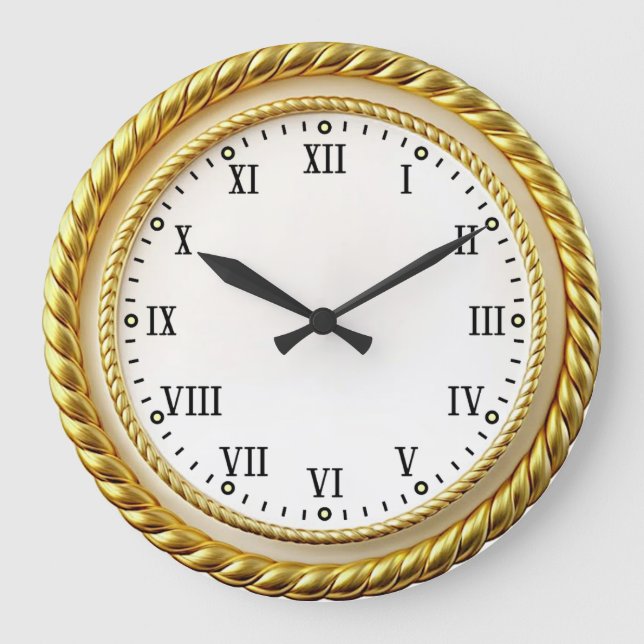 Art Deco Guld Stor Klocka (Framsida)