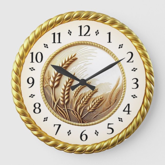 Art Deco Guld Stor Klocka (Framsida)