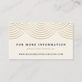 Art Deco Guld Strängljus Webbplats Enclosure Card Tilläggskort