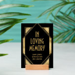 Art Deco Guld svart i Bröllop-signering av överklo<br><div class="desc">Art Deco Ram Black i Loving Memory Bröllop. 1920-talets glam för vintagen i stil. Anpassa texten till dina egna detaljer.</div>